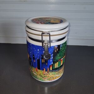 Vintage 1994 Starbucks by Van Gogh Café Terrace at Night Ceramic Canister